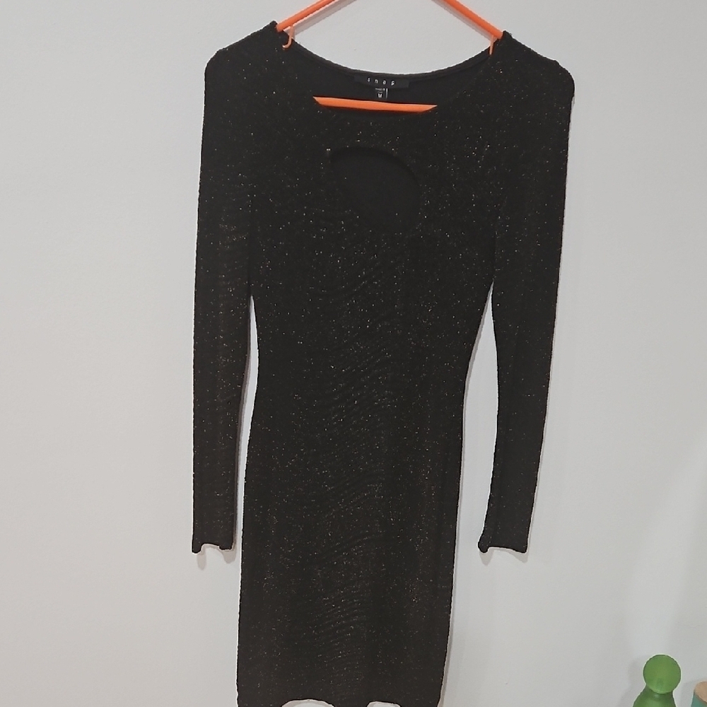 Elegant Black Long Sleeve Dress